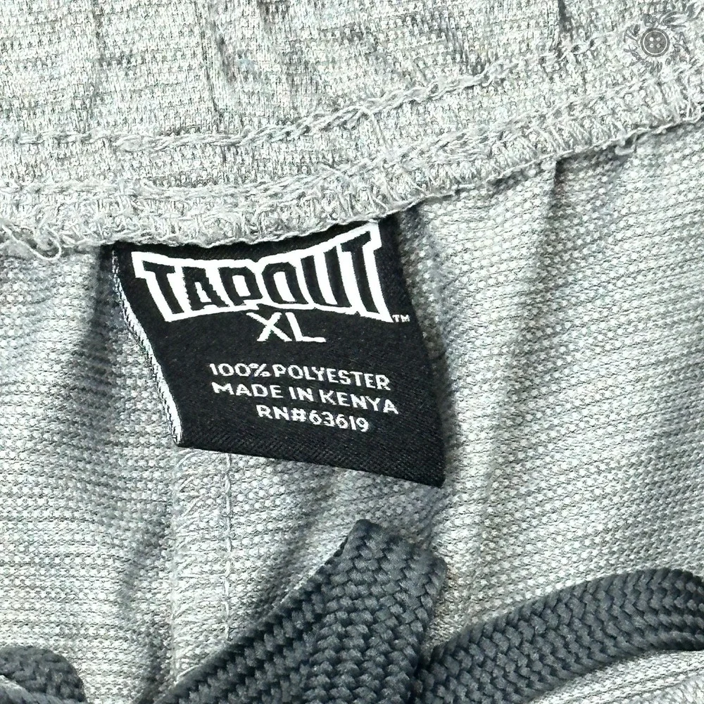 Tapout Men's‎ Athletic Shorts XL Gray Mesh Drawstring Side Pockets